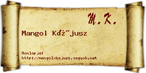 Mangol Kájusz névjegykártya